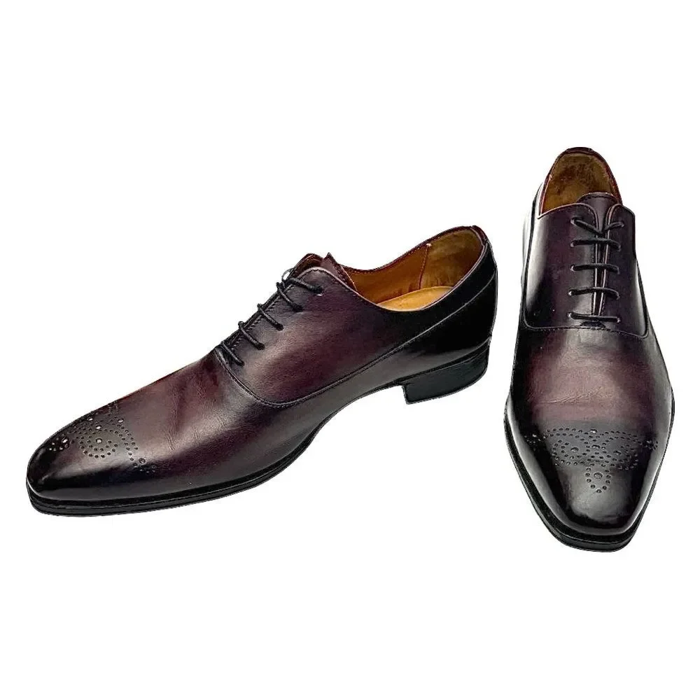 Laurent Di Mascio Dark Burgundy Leather Loafers Men’s US 7.5 EU 41